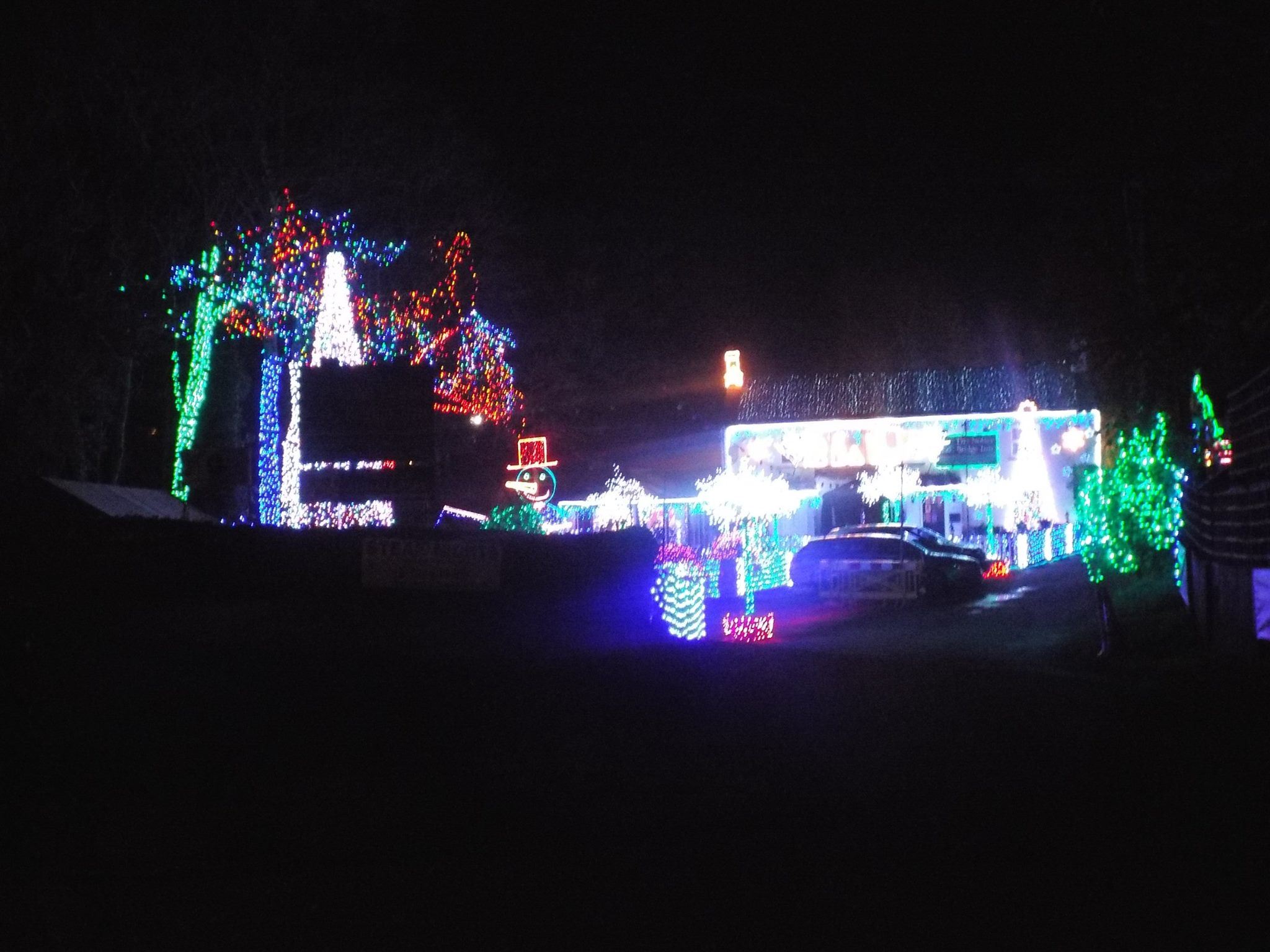 Notter Bridge Inn Christmas Lights